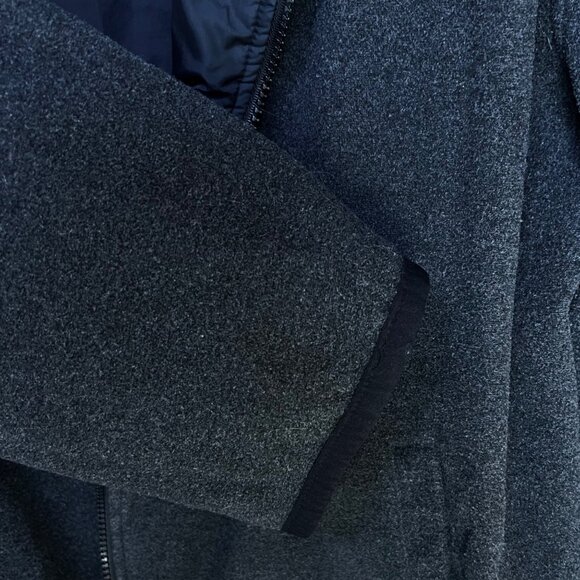 Structure Vintage Reversible Mens Fleece & Nylon Jacket Blue & Gray Size XL - Picture 12 of 16